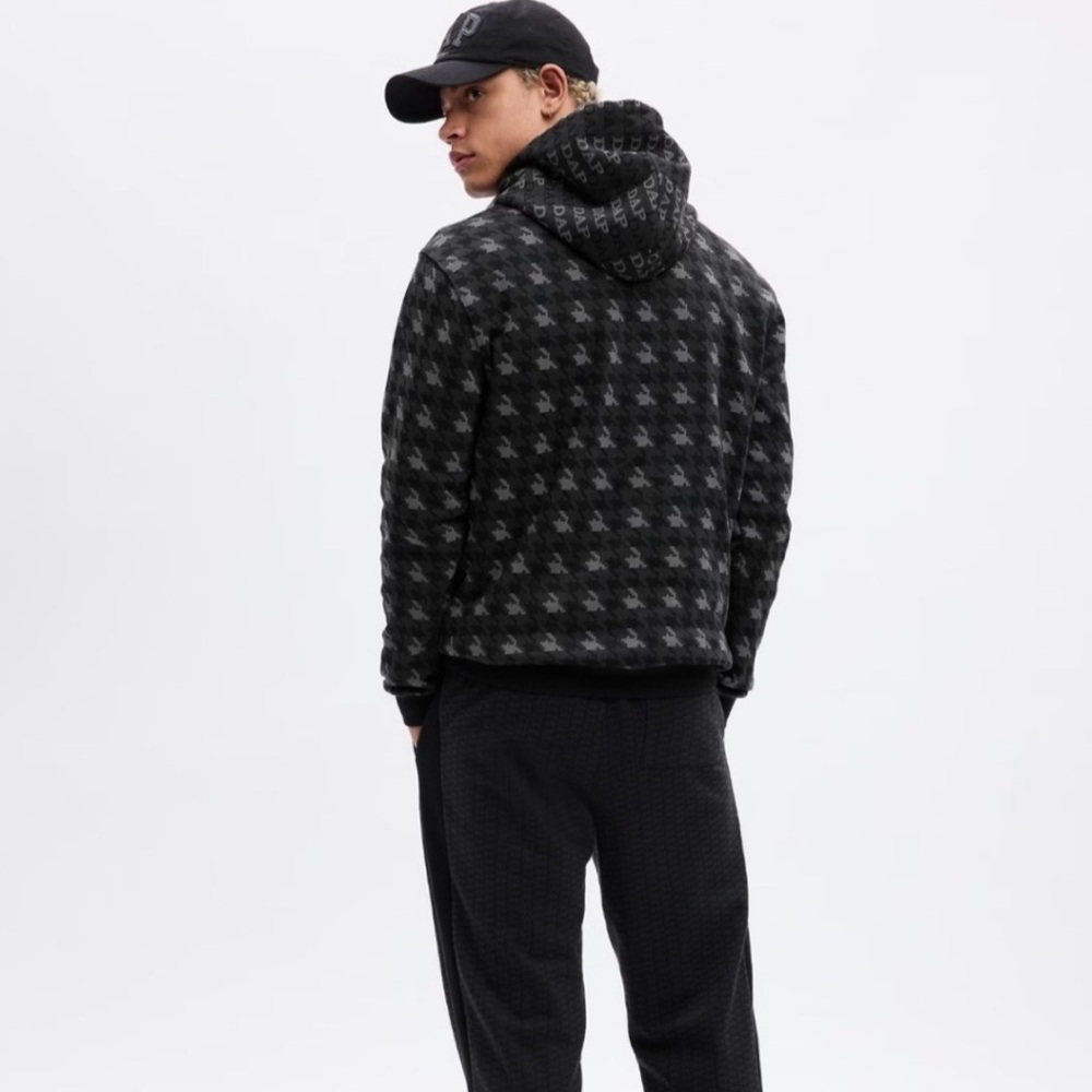 GAP X DAP Harlem Dapper Dan Hoodie Black/ Gray - Picture 3 of 8
